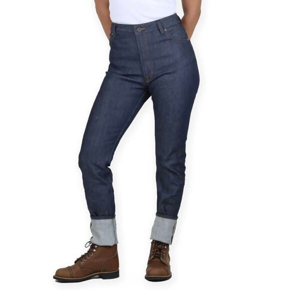 Railcar Fine Good Womens Monrovia Made USA Selvedge Raw Denim Jean Vixen Skinny - Picture 1 of 13